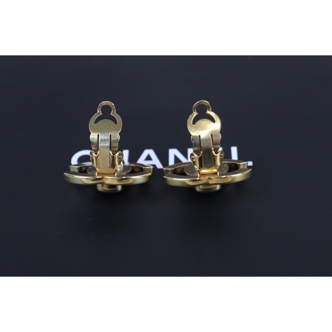 Rank A |CHANEL Vintage 18K Gold Plating Earrings |23072710