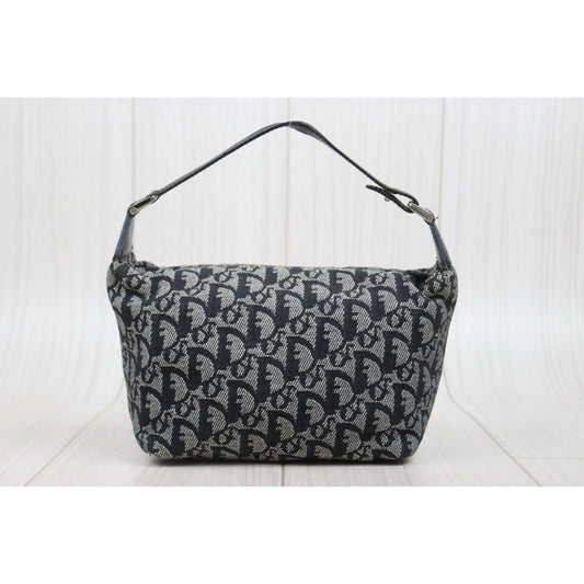 Very Good ( Rank A)|Dior Trotter Black Hand Bag |26012603