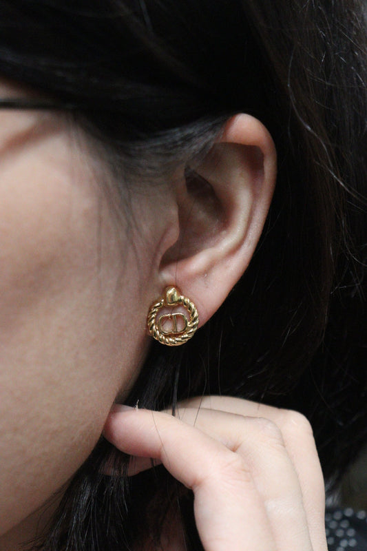 Rank A | Dior CD Earring Gold Plated|23100610