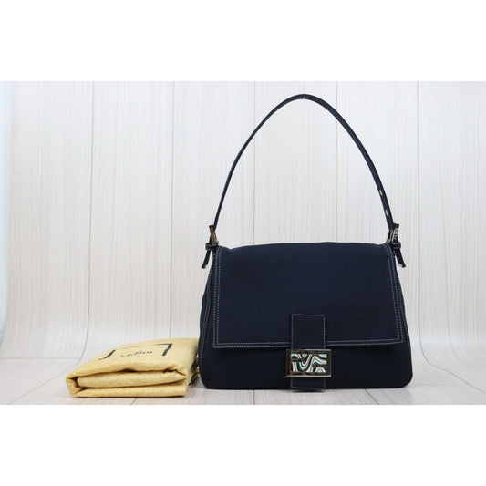 Very Good ( Rank A)| FENDI Denim Baguette Shoulder Bag |25071716