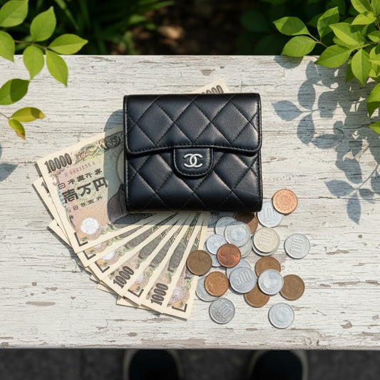 Include Entrupy Certificate of Authenticity|Very Good ( Rank A)|CHANEL Lamb Skin Black Wallet Made In 2017-2018Year|S26052513