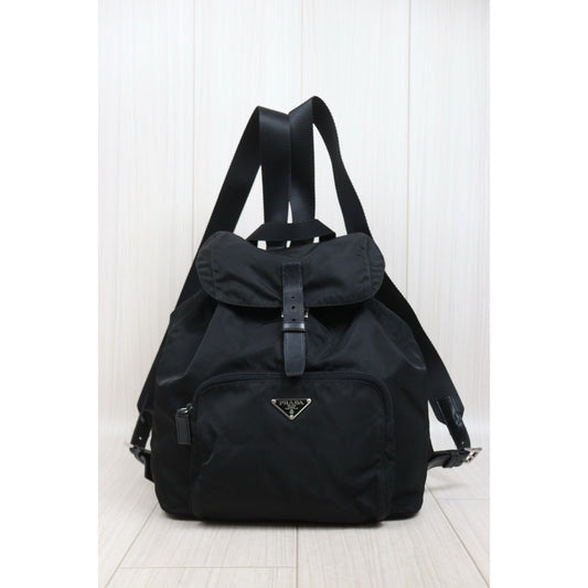 Fair ( Rank B)|Prada Nylon Backpack Medium Black|26030509