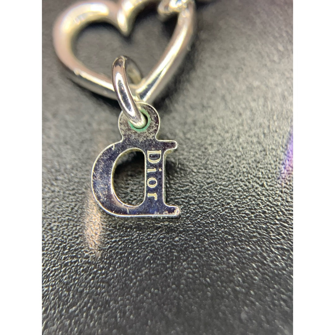 Very Good ( Rank A) | Dior Heart&D Necklace Silver Plated |V25071011