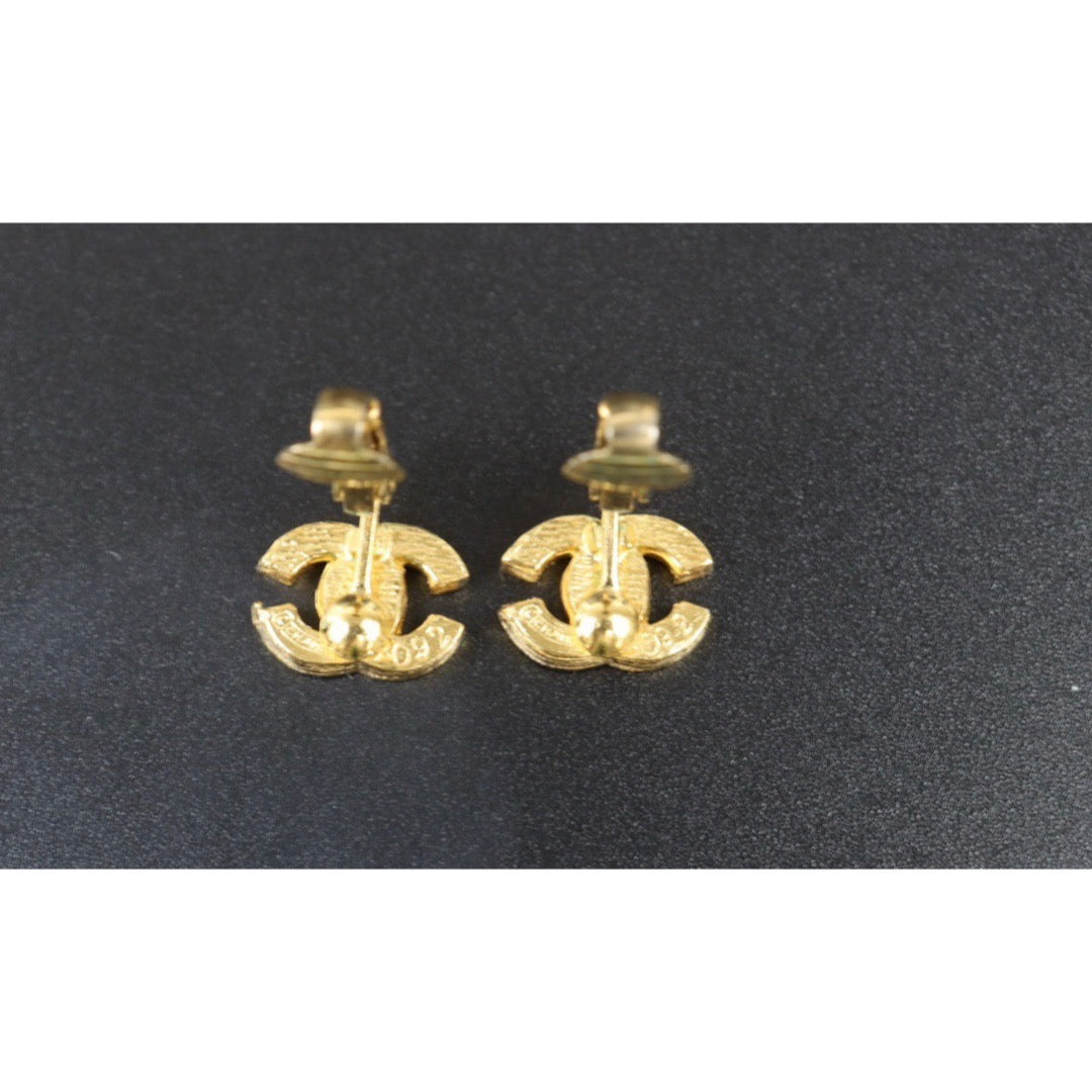 Good ( Rank AB)|CHANEL COCO Mark Diamond Vintage Earrings |24042515