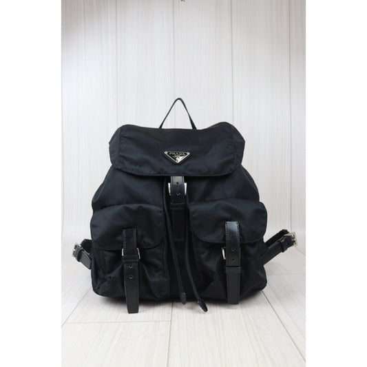 Rank AB|Prada Nylon Backpack Medium Black|V24071504