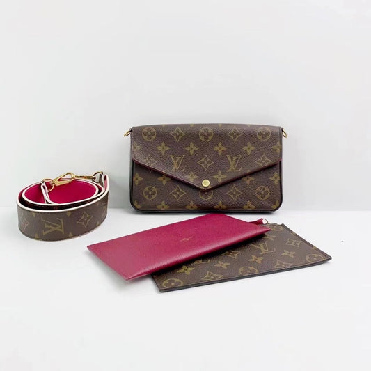 Rank A | LV Monogram Pochette Felicie Shoulder Bag |230595