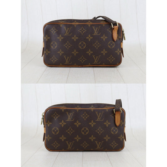Include Entrupy Certificate of Authenticity|Fair ( Rank B)|Louis Vuitton Monogram Pochette Marley Bandolier Shoulder Bag|H25090806