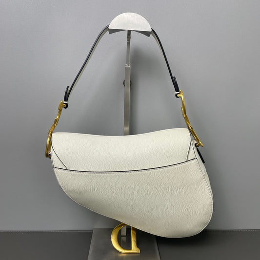 Very Good ( Rank A)|Dior Saddle Shoulder Bag Medium White