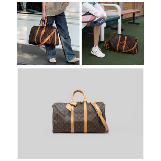 Good ( Rank AB)| LV Monogram Keypol Bandrière 45 With Shoulderstrap|25032502