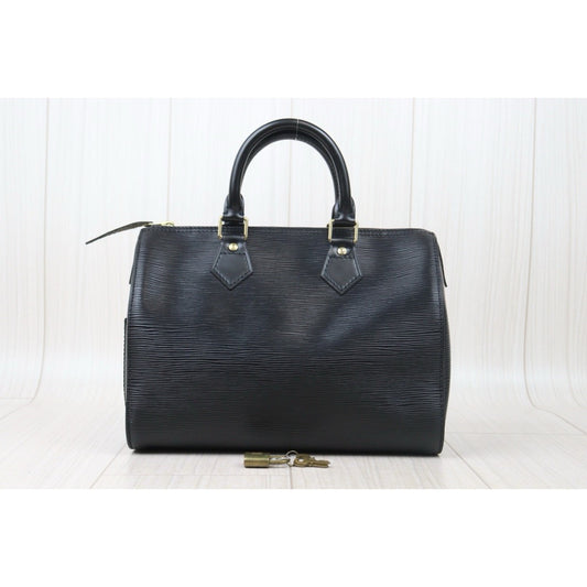 Very Good ( Rank A)| LV Epi Speedy 25 Hand Bag Black|24100706