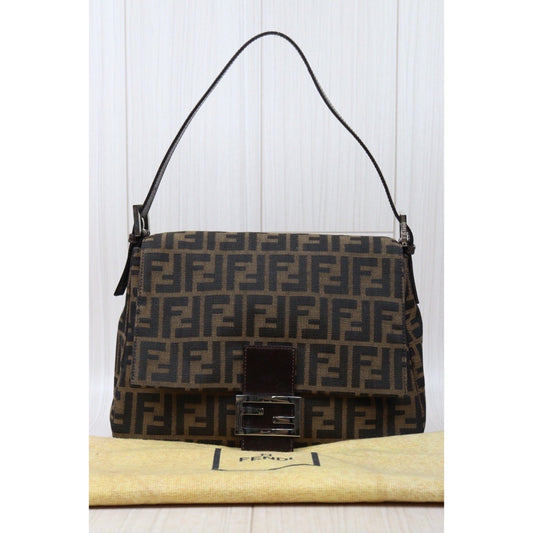 Rank A| FENDI Zucca Mamma Baguette Shoulder Bag |24061212