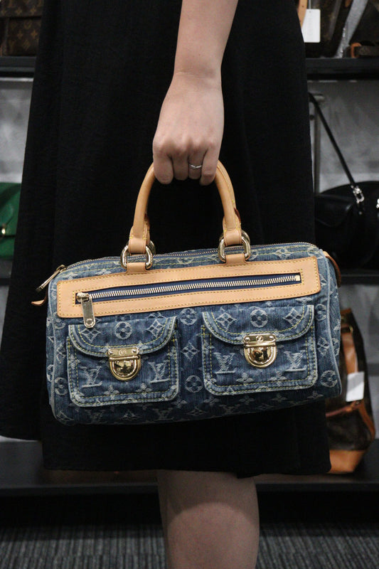 Rank AB | LV Monogram Denim Handbag |23112918