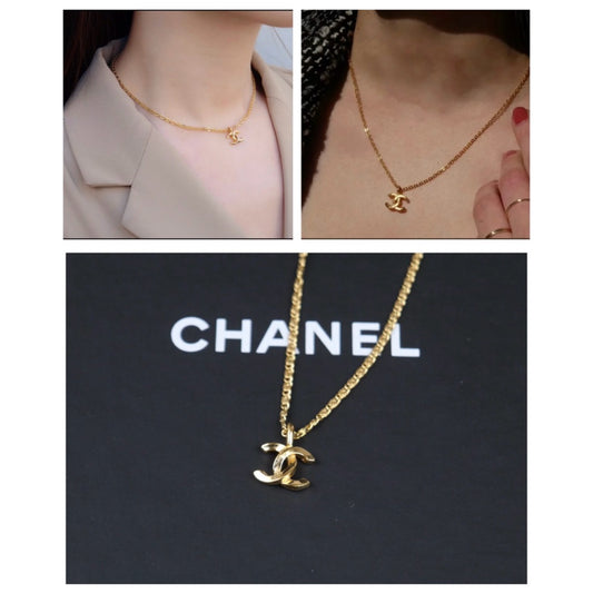 Very Good ( Rank A)|CHANEL COCO 24K Gold Plated Necklace |25032711