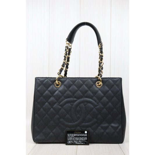 Very Good ( Rank A) | CHANEL Matrasse GST Chain Tote Bag Caviar Skin Black Made In 2012-2013Year|H25022414