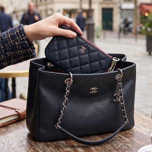 Include Entrupy Certificate of Authenticity|Excellent(Rank SA)|CHANEL Caviar Skin Calf Leather Card Holder Black IC Chips Model|X26081807