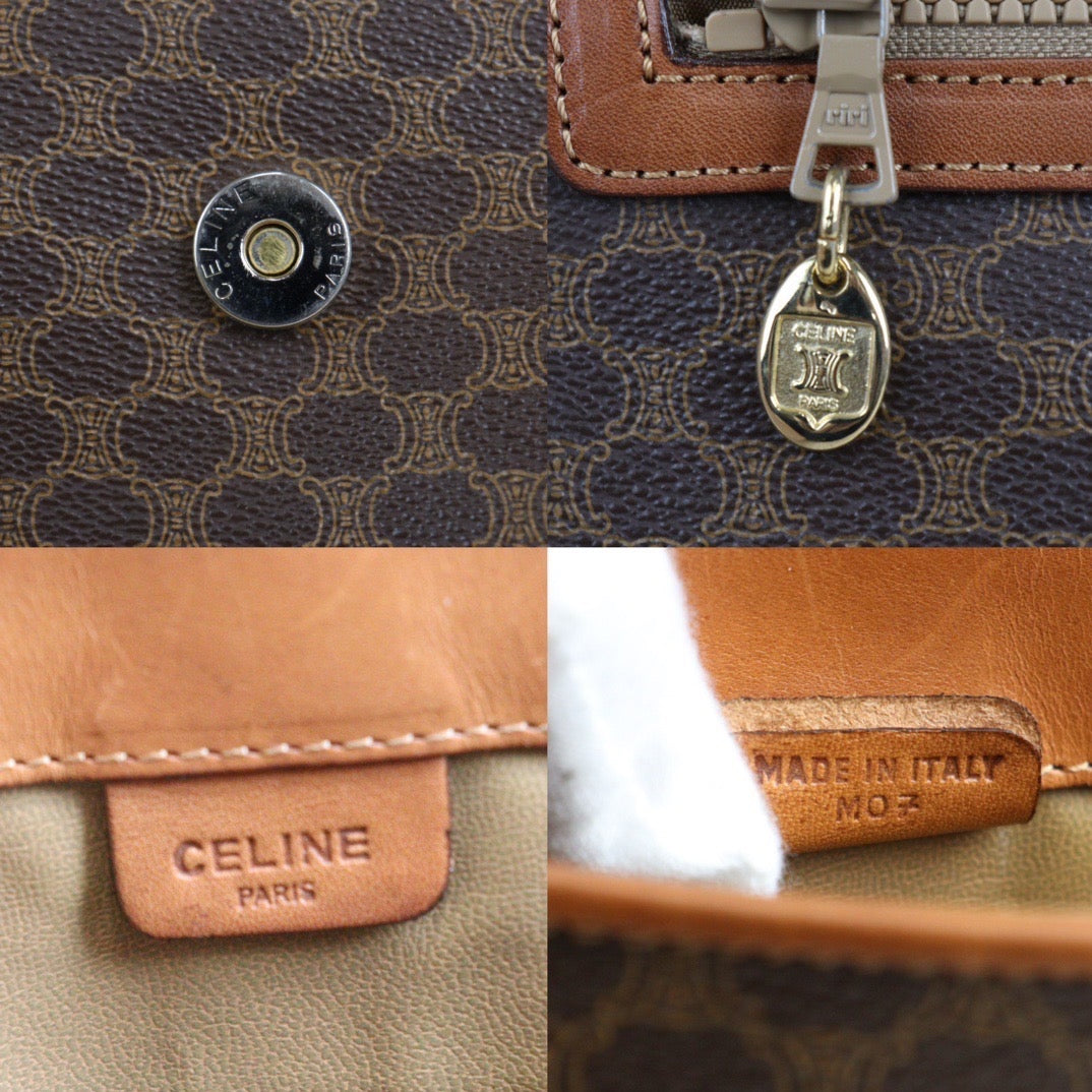 Rank AB| CELINE Macadam Clutch Bag |V23092819