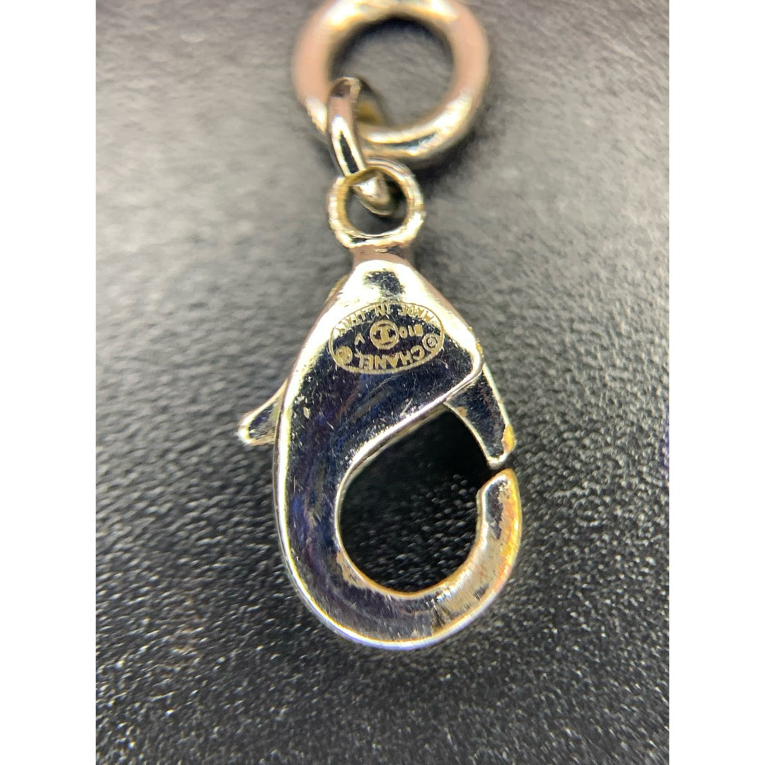 Very Good ( Rank A)|CHANEL COCO Mark Rhinestone Necklace Silver|V25071018