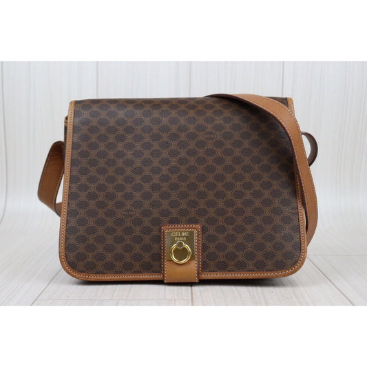 Rank AB| CELINE Macadam Shoulder Bag |24021508