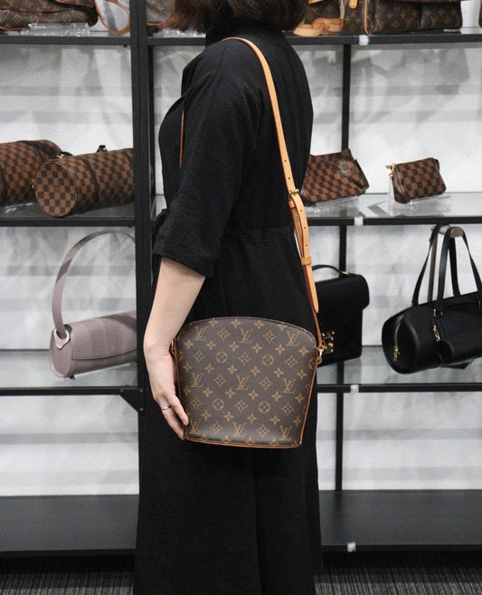 Rank A |LV Monogram Drouot Shoulder Bag|23082612