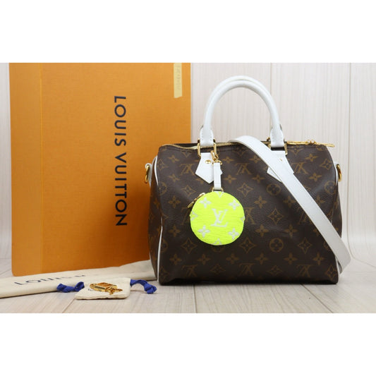 Very Good ( Rank A) | LV Monogram Speedy Bandouliere 25 Hand Bag With Shoulder Strap Tennis Limited Edition|P25082715