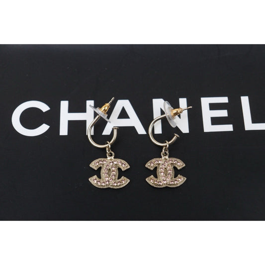 Very Good ( Rank A) |CHANEL COCO Mark Pink Diamond Earrings |S24102412