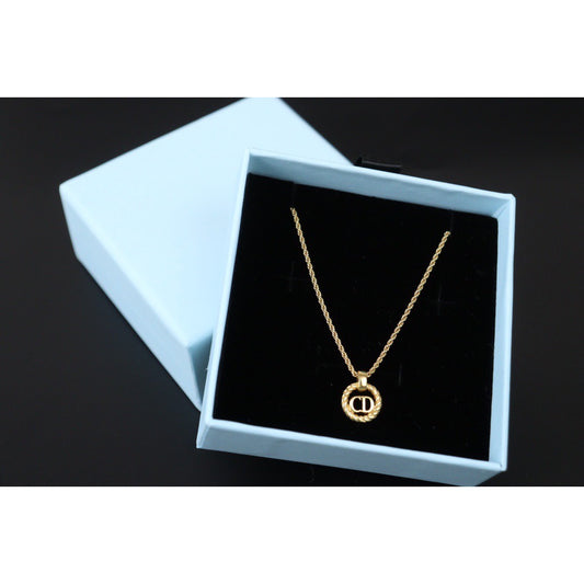 Rank A | Dior CD Necklace Gold Plated |24061329