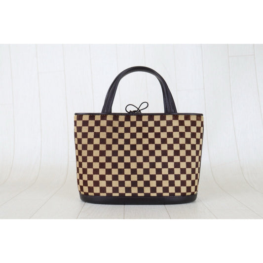 Include Entrupy Certificate of Authenticity|Good ( Rank AB)| Louis Vuitton Gazelle Damier Vavin Tote Handbag Brown |H25112804