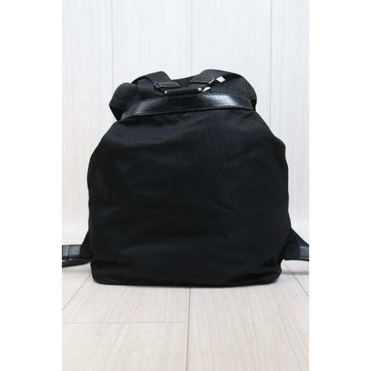 Include Entrupy Certificate of Authenticity|Fair ( Rank B)|Prada Nylon Backpack Medium Black|26030509