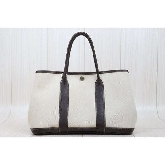 Good ( Rank AB)| HERMES Garden Party TPM Handbag □H Stamp Made In 2004 Year|25111703