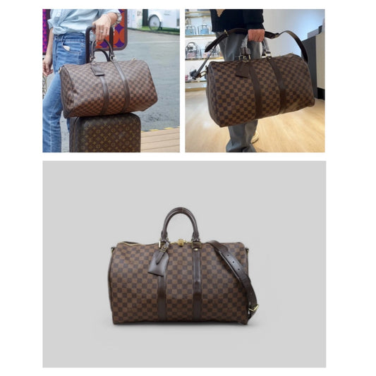 Good ( Rank AB)| LV Damier Keypol Bandrière 45 With Shoulderstrap|S25032627