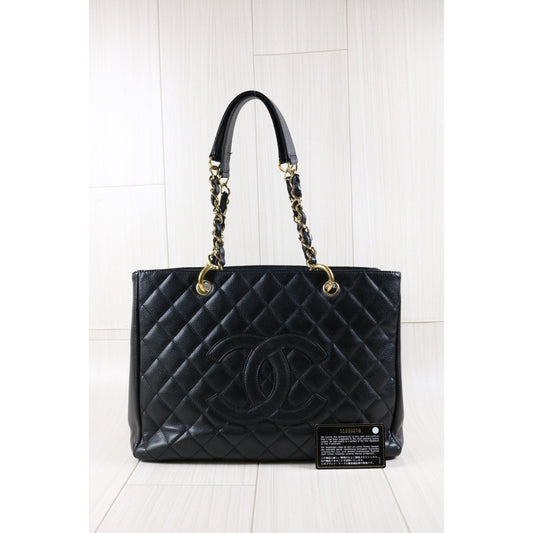 Rank A | CHANEL Matrasse GST Chain Tote Bag Caviar Skin Black Made In 2006-2008 Year|S24031805