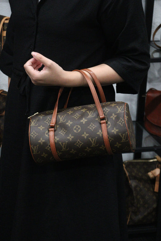 Rank AB | LV Monogram Papillon 26 Handbag |V23092824