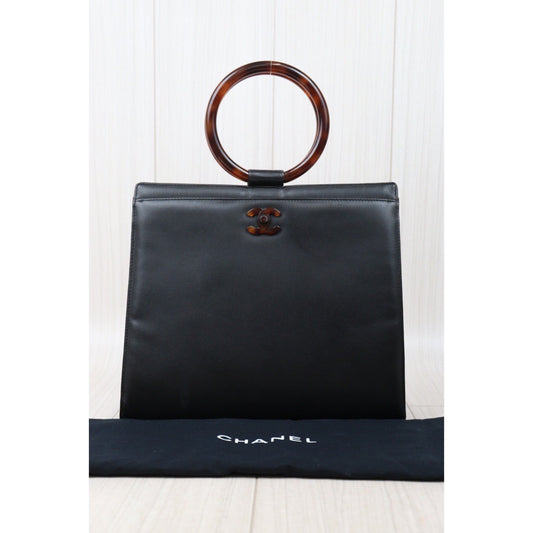 Rank A| CHANEL Lamb Skin Kelly Hand Bag Made In 1997~1999Year|Y24051713