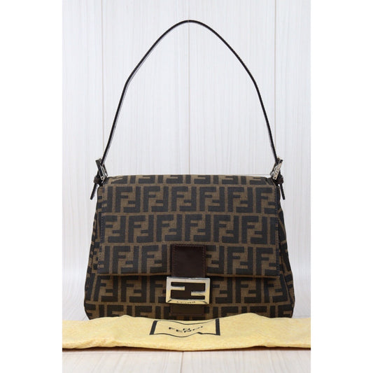 Rank A| FENDI Zucca Mamma Baguette Shoulder Bag |V24070428