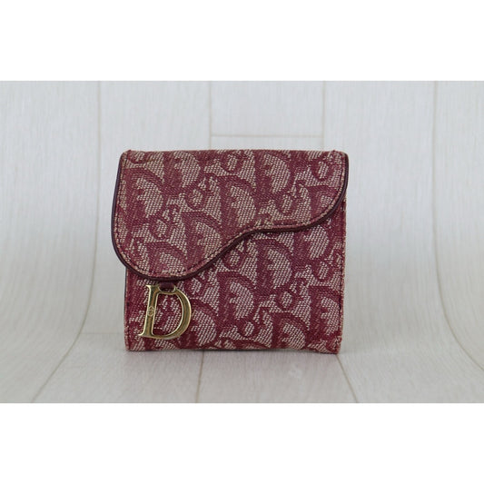 Fair ( Rank B ) | Dior Trotter Trifold Wallet Red|H24112503