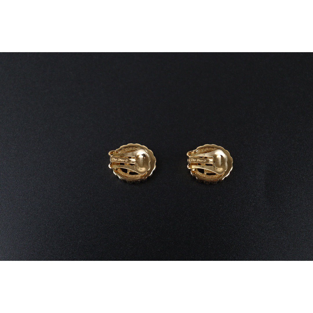 Rank A | Dior CD Earring Gold Plated|24051614