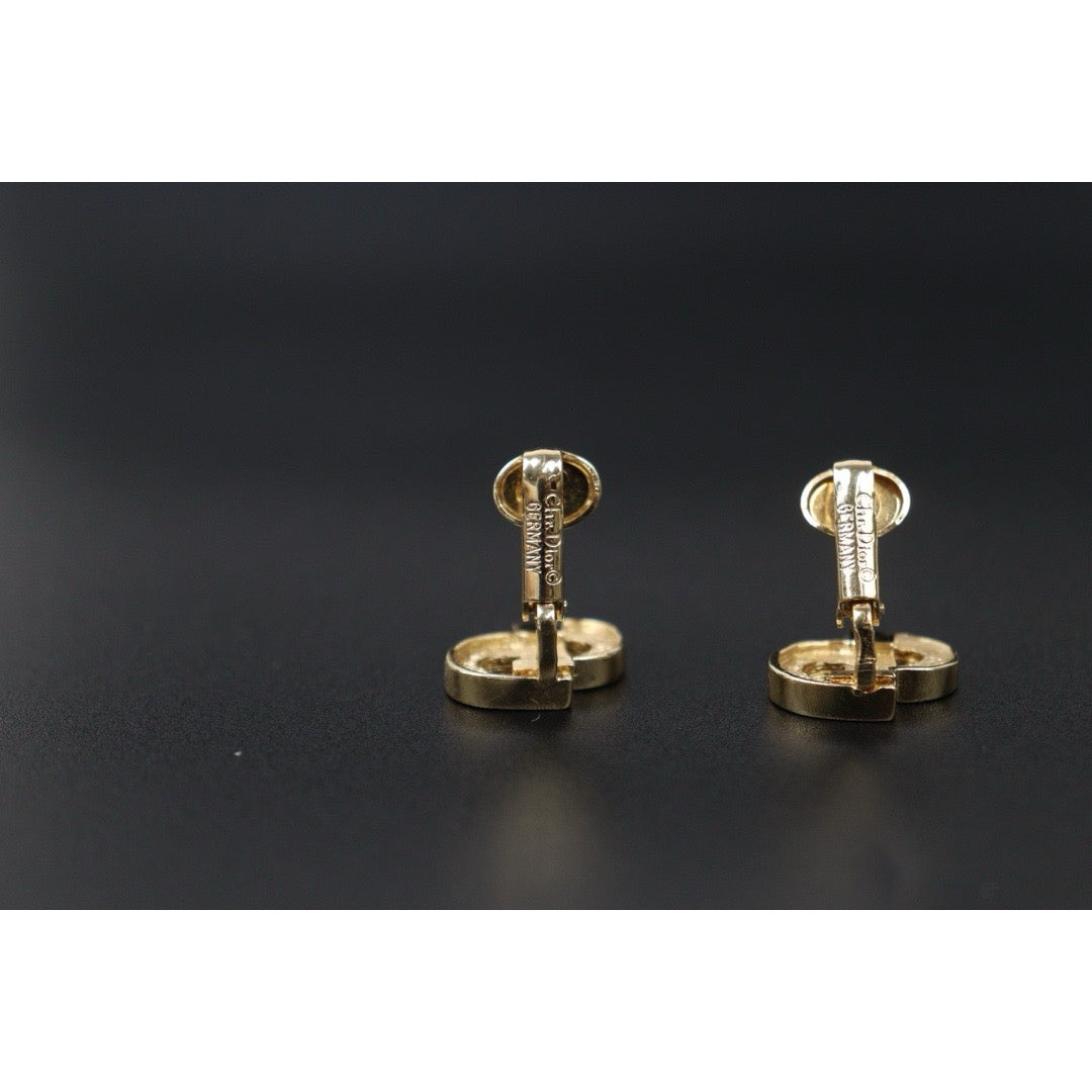 Rank A | Dior CD Rhinestone Necklace Earring Set |24051612