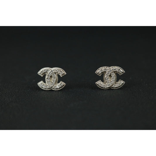 Include Authentic Detective Certificate of Authenticity|Very Good ( Rank A) |CHANEL A11V COCO Mark Rhinestone Earrings Made In 2011Year|S26040811