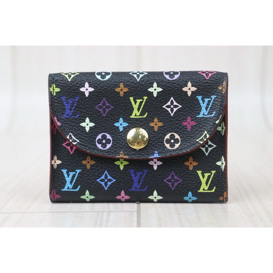 Very Good ( Rank A)| LV Multicolor Card Holder Black|24090904