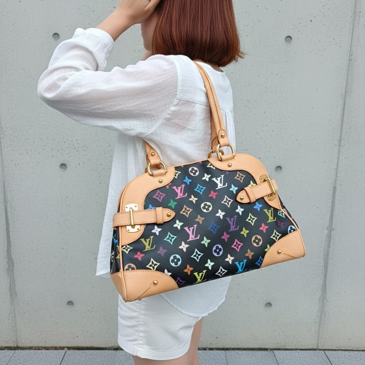 Include Entrupy Certificate of Authenticity|Very Good ( Rank A)| Louis Vuitton Monogram Multicolor Claudia Hand Bag |S25110306