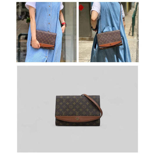 Good ( Rank AB)| LV Monogram Bordeaux GM Shoulder Bag |25051310