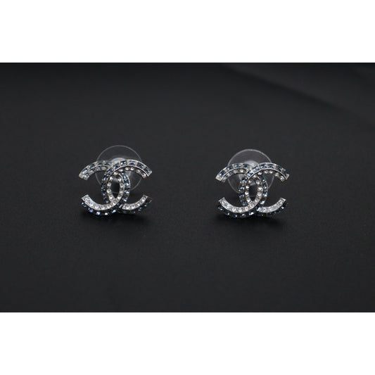 Excellent(Rank SA)| CHANEL F19P Coco Mark Rhinestone Earrings Made In 2019Year|S26031005