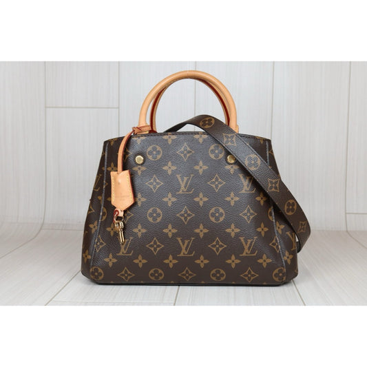 Rank A|LV Monogram Montaigne BB Hand Bag Shoulder Bag|S24080201