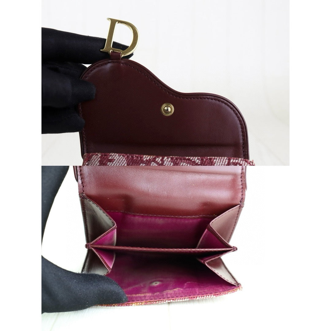 Fair ( Rank B ) | Dior Trotter Trifold Wallet Red|H24112503