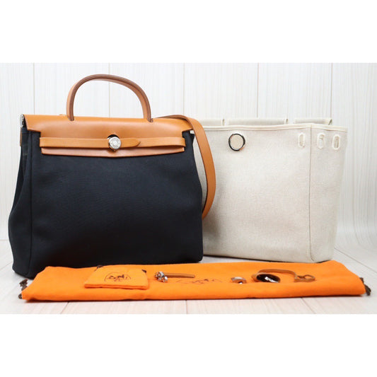 Rank AB | HERMES Herbag PM □F Shoulder Bag Made In 2002 Year|24060408