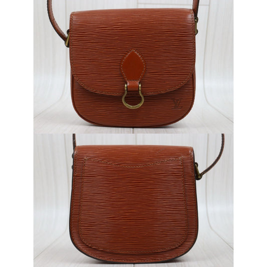 Include Entrupy Certificate of Authenticity|Good ( Rank AB)| Louis Vuitton Epi Saint Cloud PM Shoulder Bag Caramel|V25102805
