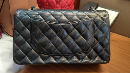 CHANEL Lamb Skin Matrasse Double Flap 25 Shoulder Bag