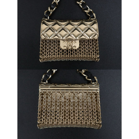 Very Good ( Rank A)| CHANEL 22V Coco Mark Hollow Design Matrasse Chain Tinybag made in 2022 year|S26030903