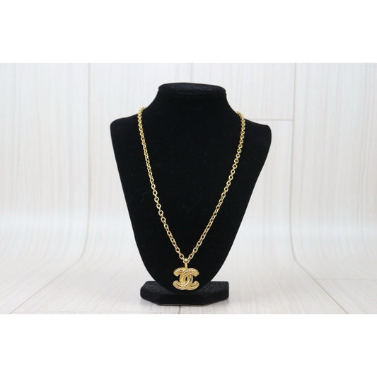 Very Good ( Rank A) | CHANEL Vintage Coco Mark Gold Necklace |24090513