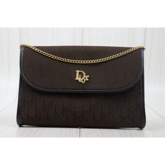Very Good ( Rank A)| Dior Vintage Chain Shoulder Bag Brown|24111418